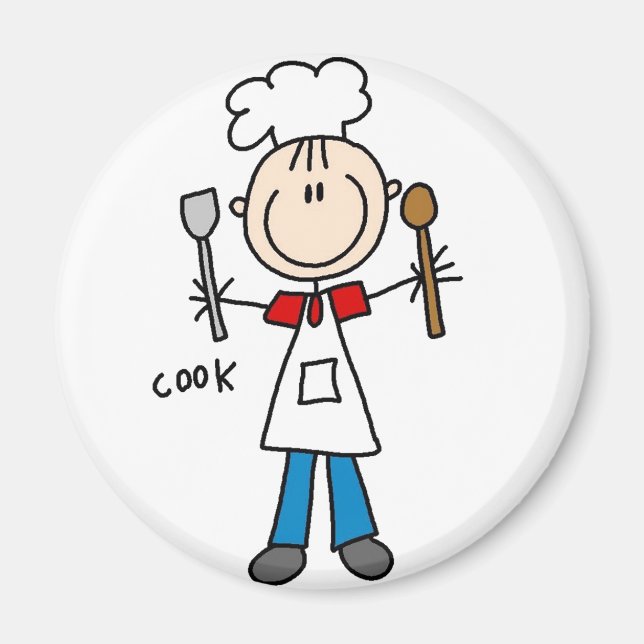 Cook Stick Figure Magnet (Front)