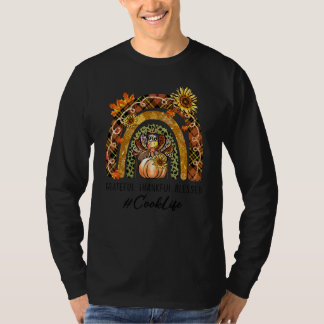Cook Thankful Grateful Blessed Women Rainbow Thank T-Shirt