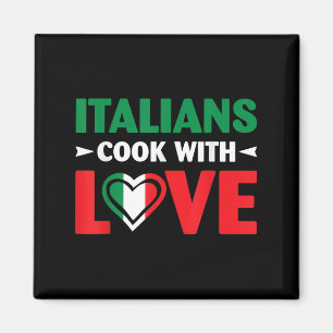 Cook With Love Italian Chef Funny Sayings Quotes Magnet