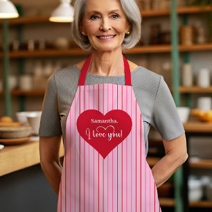 Cook With Love Personalized Heart Valentine Apron
