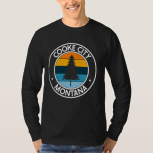Cooke City Montana MT USA City Pride Retro Sunset T-Shirt