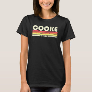 Cooke Surname Retro Vintage 80s 90s Birthday Reuni T-Shirt