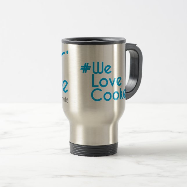 Cooke Travel Mug, Stainless Steel Travel Mug (Front Right)