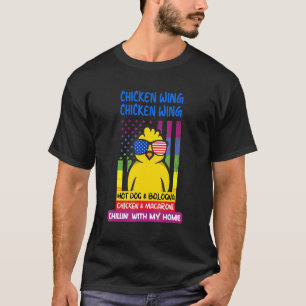 Cooked Chicken Wing Chicken Wing Hot Dog Bologna M T-Shirt