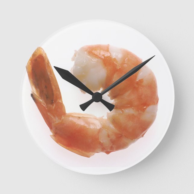 Cooked Shrimp Round Clock (Front)