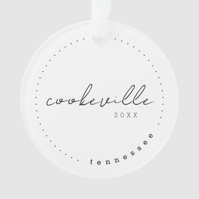 Cookeville Tennessee TN Travel United States Ornament (Front)