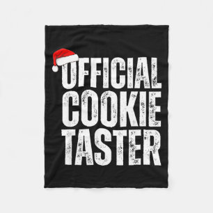 Cookie And Cookie Taster, Christmas Couples  Fleece Blanket