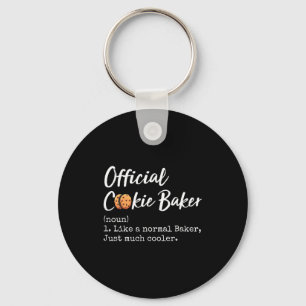 Cookie Baker Definition Funny Christmas Baking  Key Ring