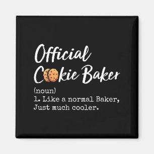 Cookie Baker Definition Funny Christmas Baking  Magnet