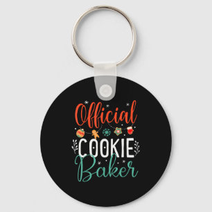 Cookie Baker Funny Christmas Couples Matching  Key Ring