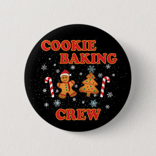 Cookie Baking Crew Christmas 6 Cm Round Badge