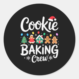 Cookie Baking Crew Christmas Chefs Festive Holiday Classic Round Sticker