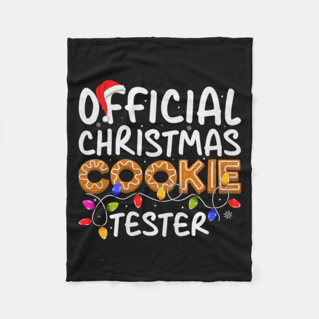 Cookie Baking Crew Christmas Cookie Tester Xmas Pr Fleece Blanket (Front)
