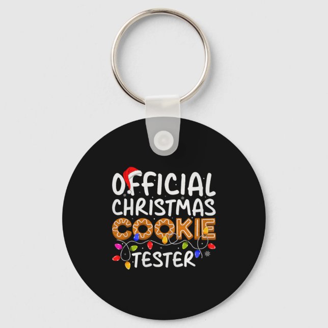 Cookie Baking Crew Christmas Cookie Tester Xmas Pr Key Ring (Front)