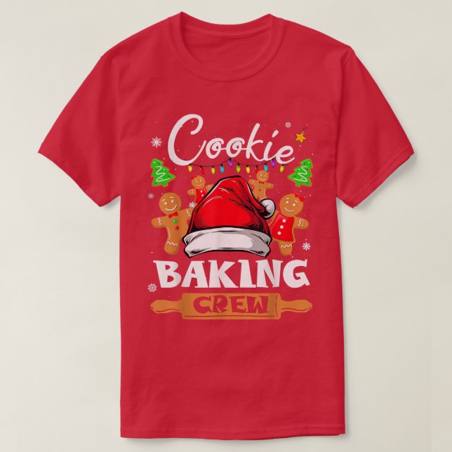 Cookie Baking Crew Christmas  Funny Gingerbread Gi T-Shirt (Design Front)