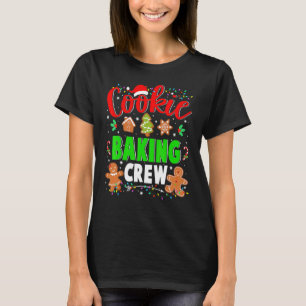 Cookie Baking Crew Christmas Gingerbread Santa Fam T-Shirt