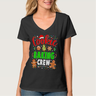 Cookie Baking Crew Christmas Gingerbread Santa Fam T-Shirt