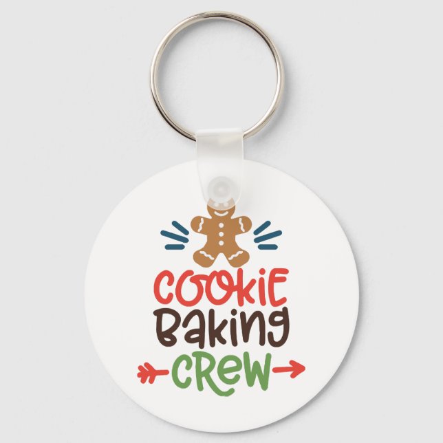 Cookie baking crew christmas  key ring (Front)