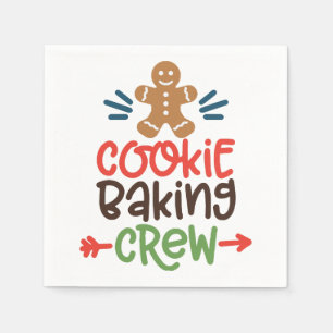 Cookie baking crew christmas napkin