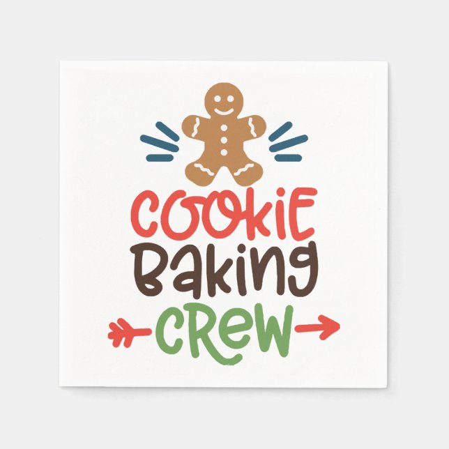 Cookie baking crew christmas  napkin (Front)