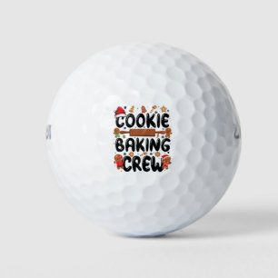 Cookie Baking Crew Christmas Santa Family Gingerbr Golf Balls