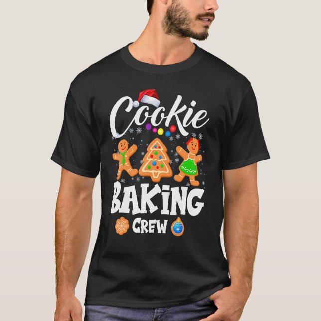 Cookie Baking Crew Christmas Santa Family Gingerbr T-Shirt (Front)