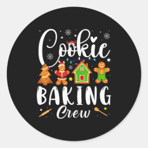 Cookie Baking Crew Family Christmas Gingerbread Te Classic Round Sticker
