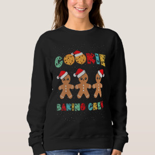 Cookie Baking Crew Gingerbread Men With Xmas Hats  Sweatshirt