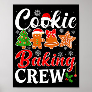 Cookie Baking Crew Gingerbread Xmas Holiday Cookie Poster
