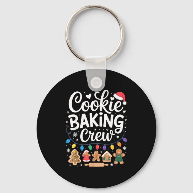 Cookie Baking Crew Holiday Squad Gingerbread Chris Key Ring (Front)