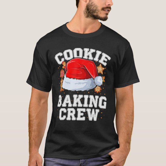 Cookie Baking Crew Santa Gingerbread Team Merry T-Shirt (Front)