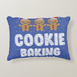 Cookie Baking Crew Shirt Christmas Family Gingerbr Decorative Cushion