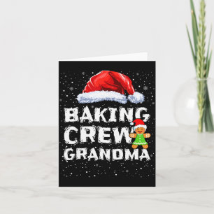 Cookie Baking Crew Shirt Grandma Matching Christma Card