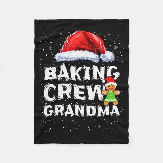 Cookie Baking Crew Shirt Grandma Matching Christma Fleece Blanket (Front)
