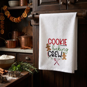 Cookie baking crew tea towel