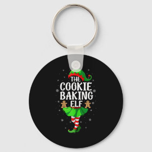 Cookie Baking Elf Christmas Girl Women Elf Squad X Key Ring