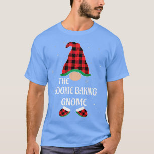 Cookie Baking Gnome Buffalo Red Plaid Matching Xma T-Shirt
