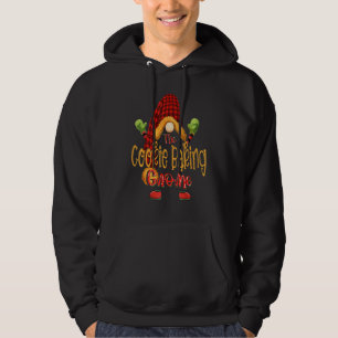 Cookie Baking Gnome Christmas Pyjamas Matching Fam Hoodie