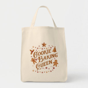 Cookie Baking Queen Holiday Design Tote Bag