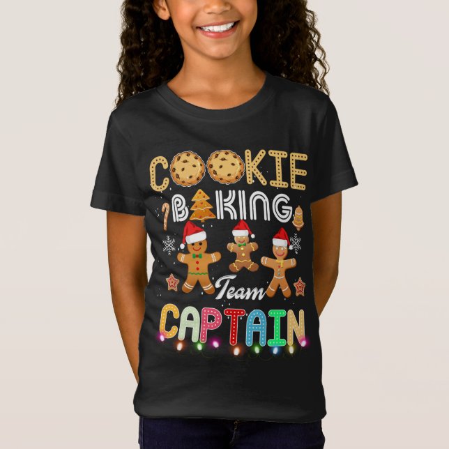 Cookie Baking Team Captain Christmas bakers Ginger T-Shirt (Front)