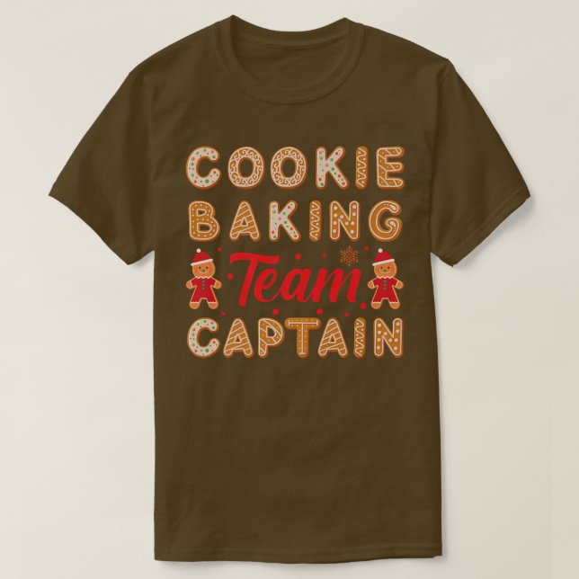 Cookie Baking Team Captain Christmas Baking Ginger T-Shirt (Design Front)