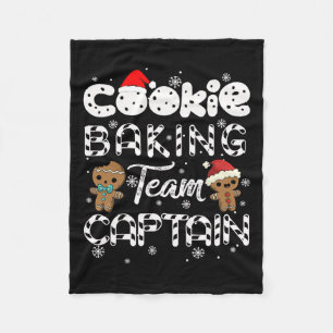Cookie Baking Team Captain Gingerbread Christmas  Fleece Blanket
