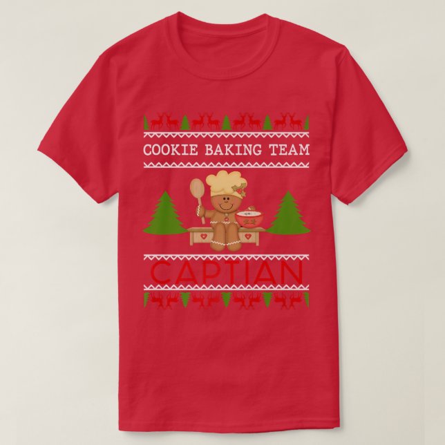 Cookie Baking Team Christmas Merch Funny Cool  T-Shirt (Design Front)
