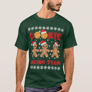 Cookie Baking Team Gingerbread Men with Xmas Hats T-Shirt