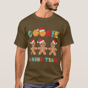 Cookie Baking Team Gingerbread Men with Xmas Hats  T-Shirt