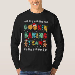Cookie Baking Team Gingerbread Men With Xmas Hats T-Shirt
