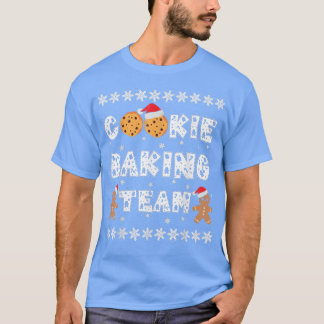 Cookie Baking Team Gingerbread Men with Xmas Hats  T-Shirt