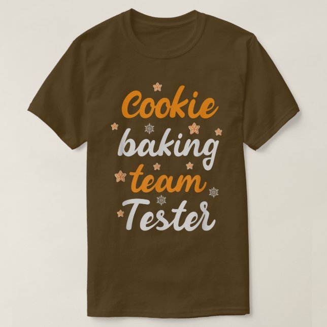 Cookie Baking Team Tester Baking Gingerbread Chris T-Shirt (Design Front)