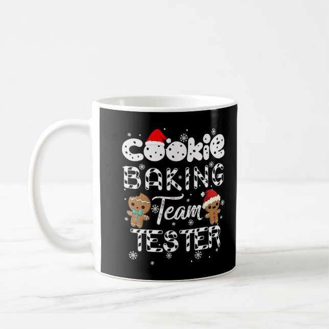 Cookie Baking Team Tester Gingerbread Christmas Co Coffee Mug (Left)