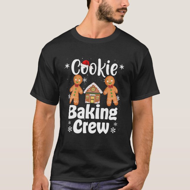 Cookie Baking Team Tester Gingerbread Christmas T-Shirt (Front)